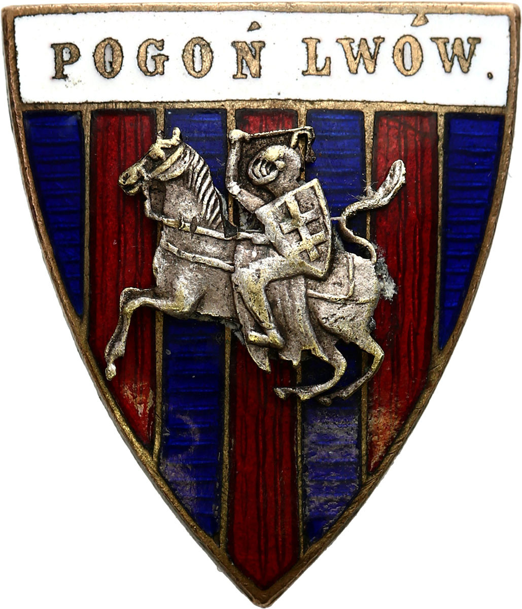 Odznaka klubu sportowego POGOŃ LWÓW - RZADKA